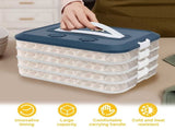 Food Storage Containers with Lids, Plastic Cookie Storage Containers Airtight, 4-Layer Stackable V1192-AZ-W-25165