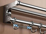 Kitchen Utensil Hooks, Kitchen Rail Kitchen Utensils Rack, No Drilling Adhesive Stainless Steel V1192-AZ-W-29666