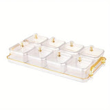 1-Piece 8-Compartment Snack Tray, BPA-Free Plastic Food-Grade Snack Organizer, Perfect for Nuts, V1102-GGSND001