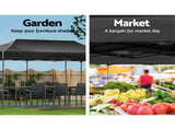 Instahut Gazebo Pop Up Marquee 3x6m Folding Tent Wedding Outdoor Camping Canopy Gazebos Shade Black GAZEBO-T-3X6-F-BK