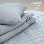 Saesom Flua Snow Comforter Set Double Cool Quilt Bedspread BLUE V274-GM-SOM-COMF-D-BU