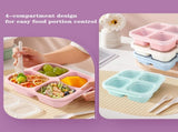 4-pack snack boxes with compartments, snack containers for kids and adults, 4-compartment bento V1237-ZY-203-3681