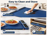 Devanti Food Warming Mat 80cm Electric Food Warmer Roll Up Buffet Tray Blue FWM-8D-BL