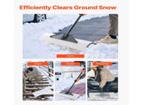 Snow Pusher Shovel, 76.2 cm Outdoor Snowplow Shovel with Ergonomic Grip, HDPE Plastic Blade, Winter V952-WLKSL3035INC7ZY9Y001V0
