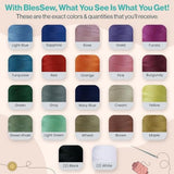 Sewing Thread-24 Spools of Polyester Thread for Sewing Machine for Beginners,Hand Stitching & V1192-AZ-W-31911