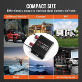 Dual Battery Smart Isolator, 250 AMP, Universal VSR Voltage Sensitive Relay Battery Isolator V952-FDCDJDQZJLCD5R75PV9