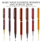30 Pcs Slimline Pen Kit Wood Turning Twist Pen Kit with Refill Lathe Turning Supplies for DIY V1366-AZ2-W-14576