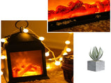 LED Flame Lantern Light Fashionable Retro Lantern Hanging Lamp for Christmas Decoration Square Flame V1294-YM0512-3115220131111