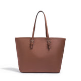 Brown Large Capacity PU Leather Tote Bag for Women, Elegant Shoulder Bag for Work Shopping Party V1188-MS-325-0323