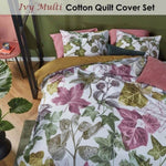 Bedding House Ivy Multi Cotton Quilt Cover Set Queen V442-HIN-QUILTCS-IVY-MULTI-QS