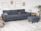 Levede L-shaped Sectional Sofa Lounge Chaise Set SOFABED1007-GY
