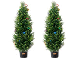 2 Pack 5' Artificial Cedar Topiary Tree Faux Plant UV Decor In/Outdoor V952-XSRGXJS60YCAVOMHCV0