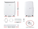 Devanti Portable Air Conditioner Dehumidifier Fan 14000BTU PAC-B-14000-WH