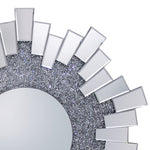 Wall Mirror Sparkling Crush Crystal MDF Silver And Grey MRR-06 V43-MRR-06