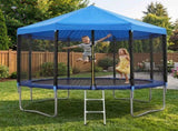 Everfit 12FT Kids Trampoline with Blue Tent Cover Ladder Rebounder Outdoor Toys TRAMPO-TD-C12-T-BL-ABC