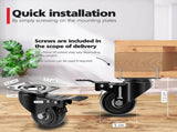 Heavy-Duty Swivel Casters with Brakes Set of 4 50 mm up to 200 kg With Screws Swivel Casters V1188-MS101-01551-1
