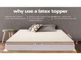 Giselle Bedding Latex Mattress Topper, 5cm Thick Cooling Bed Pad for Side Sleepers Pain Relief, 7 TOPPER-LT-Q-5