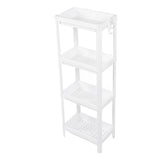 Bathroom Tower Shelf Plastic Freestanding Storage Rack Organizer Multifunctional Shelving Unit for V1294-YM0706-3112230061613