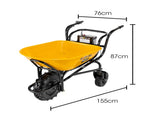 Baumr-AG 40V Battery Powered Wheelbarrow Motorised Electric, 100L Bucket Volume, 3 Wheel, 260KG, V219-GDTPBWBM9CEA