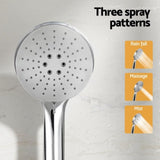 Handheld Shower Head Holder 4.7'' High Pressure Silver SHOWER-A6-RO-SI
