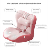 Ergonomic Memory Foam Seat Cushion with Black Support Integrated One Piece Design Pressure Relief V888-ELOSUNG54397