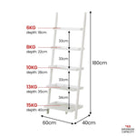 Sarantino Aster 5-Tier Ladder Shelf - White LDS-107-17-WH