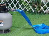 Backwash Hose, 2 in x 50 ft, Heavy-Duty PVC Flat Pool Discharge Hose with Aluminum Camlock C & E V952-FCXRG250FTPVCM9TXV0