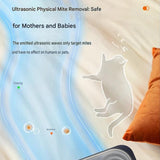 Blue Cordless UV-C Mite Remover Vacuum - 400ml Dust Cup, High-Frequency Tapping, Ergonomic Handle, V888-ELOSUNG53549