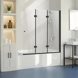 VEVOR Bathtub Shower Door 1295 x 1422 mm Frameless Foldable Tub Shower Door V952-PFYGM51W58HI1W5H9V0