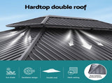 Instahut 3x4.25m Gazebo Hardtop Steel Roof Outdoor Pavilion GAZB-IR-ALU-RF-3X4-ABCD
