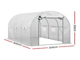 Green Fingers Greenhouse 3x2x2M Walk in Green House White GH-WALK-30X20-WH