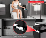 White Smart Sensor Trash Can Slim, Durable, and Hands-Free Waste Bin for Kitchen, Bathroom, or V888-ELOSUNG36783