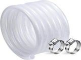 1/2" ID - 50 ft Heavy Duty Braided Clear Vinyl Tubing, Flexible High Pressure Reinforced PVC V1258-DP02-WO-381