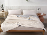 Beige Breathable Cotton Summer Quilt - Lightweight Cooling Blanket for Air-Conditioned Rooms V888-ELOSUNG16819