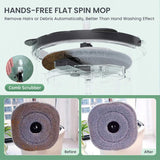 Premium Microfiber Round Mop Bucket Set w/ Clean & Dirty Water Separation 360 Degree - White V563-75256