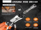 Hex Shank Ground Rod Driver for Jack Hammer,Hammer Drill Ground Rod Driver Bit,for 1-3/16 Inch V1370-AZ4-10084