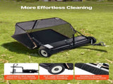 26.7 cm Tow Behind Lawn Sweeper, 26 cu.ft. Large Yard Sweeper, Adjustable Sweeping Height, Heavy V952-TCSCPQSQHC52N656O001V0