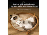 Cat Basket, Woven Cats Bed, Cotton Rope Weaving Pet Nest, Handwoven Breathable Durable Natural V1366-AZ2-W-11377