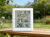 Wireless Indoor Outdoor Weather Station With Remote Sensor, Large Backlit LCD Thermometer V1237-ZY-807-299