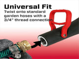 Industrial High Flow Firefighter Style Garden Hose Nozzle Grip Nozzle with Threaded Hose Connection V1366-AZ2-W-21908