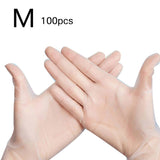 100pcs Disposable PVC Gloves High Elastic Gloves for House Cleaning Tattoo CosmeticM V1294-YM0901-3117200009711