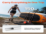 Kayak Cart, 68.0 kg Load Capacity, Stand Up Paddle Board Trolley with 25.4 cm Solid Rubber Tires & V952-CZSPHTTC10INP1Q50001V0