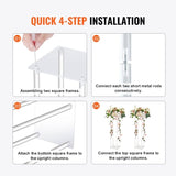 VEVOR 2PCS 31.5inch/80cm High Wedding Flower Stand, With Acrylic Laminate,Acrylic Vase Column V952-HLHJLFTJXKTLPJWCUV0