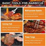 20 Piece Stainless Steel BBQ Grill Tool Set with Spatula, Tongs, Fork and Aluminium Case for V1189-LC-HW-00565