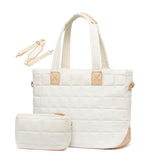 Lightweight Quilted Tote Bag for Women - Fits 15.6 Laptop Water-Resistant with Clutch & Luggage V888-ELOSUNG35503