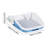 Dog Toilet with Drawer - Potty Box for Small Medium Dogs, Plastic Litter Tray with Low Entry, Easy V1366-AZ2-W-16055