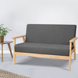 Artiss 2-Seater Sofa Armchair Skane UPHO-C-SOFA-8033-2S-GY
