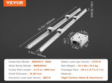 Linear Guide Rail Set, SBR20 800mm, 2 PCS 31.5 in/800 mm SBR20 Guide Rails and 4 PCS SBR20UU Slide V952-ZXDGSBR2800MMZ0CIV0