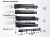 CARLA HOME 5 Pack Magnetic Spice Rack for Fridge Kitchen with Hook Bar LSB-36504