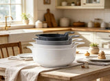 Nesting Plastic Mixing Bowls, 4 Piece Nesting Plastic Mixing Bowl Set with Pour Spouts and Handles, V1370-AZ4-12495